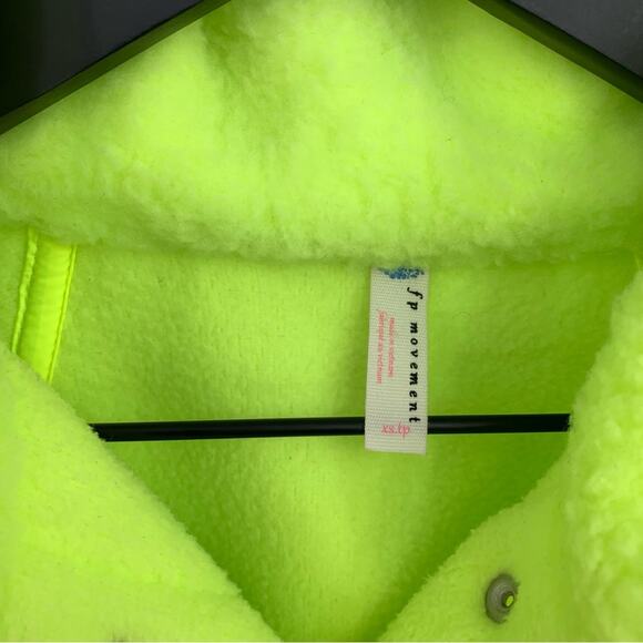 FP MOVEMENT Hit The Slopes Fleece Pullover Jacket Neon Yellow Highlighter XS - Picture 5 of 10